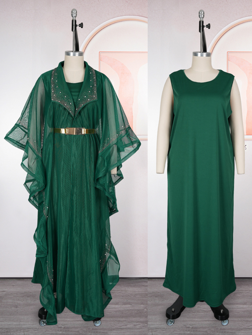 Robes traditionnelles pour femmes, ensemble de 2 pièces Dashiki africain turc, vêtements Kaftan Dubaï, Abayas musulmanes, robes de soirée pour mariage