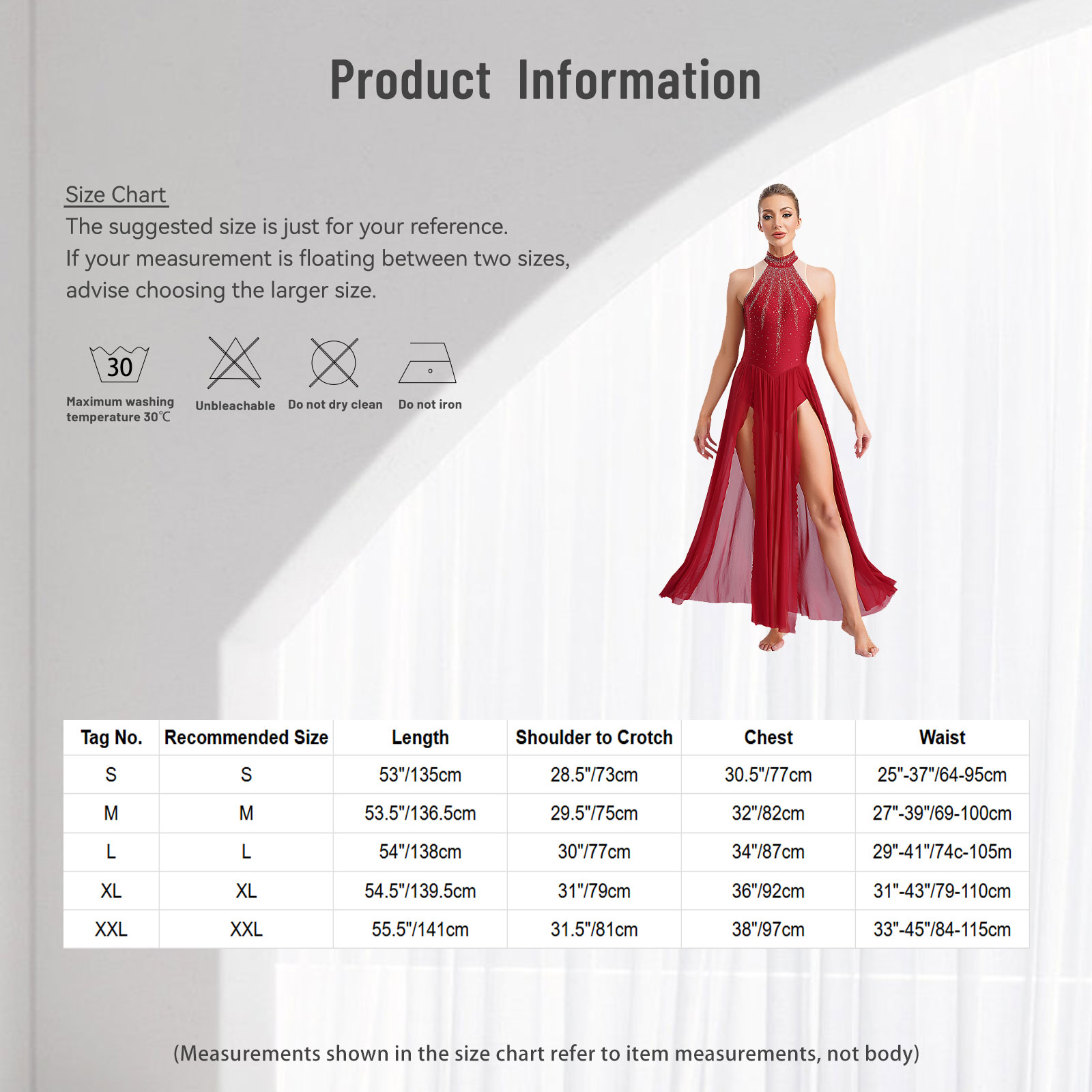 Robe de danse lyrique pour femmes, diamants brillants, col licou, justaucorps de Ballet fendu, jupes Maxi, Costume de salle de bal moderne et contemporain