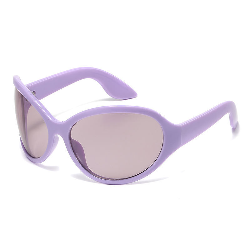 Lunettes de soleil rondes tendance, design haut de gamme, monture large, effet amincissant, unisexe, protection UV, 4012/2319