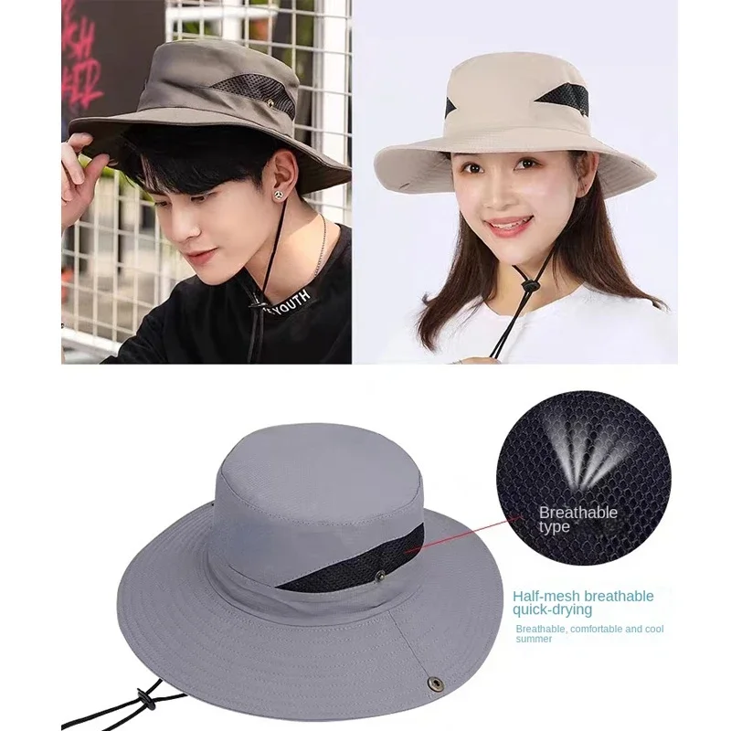 Chapeaux seau populaires pour hommes, casquette de bassin Anti-UV, Panama, chapeaux de soleil d'extérieur, mode dames, casquette d'alpinisme d'été, vente en gros, nouvelle collection