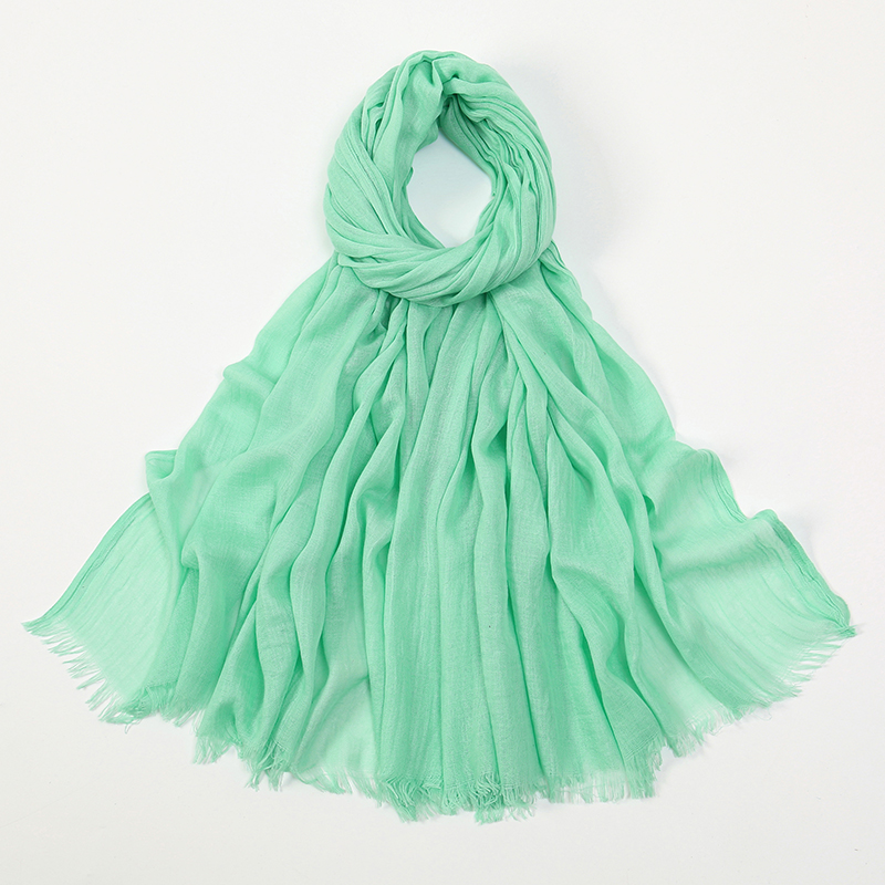 Châles Hijab en coton rayonne Modal musulman pour femmes, écharpe lisse, grande taille, mouchoir, Banda islamique, 2025x180cm, 110