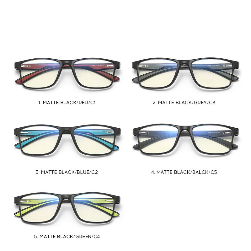Monture de lunettes carrée Reven2388 TR90 pour hommes et femmes, monture de lunettes de vue vintage, lunettes optiques pour myopie, lunettes anti-lumière bleue