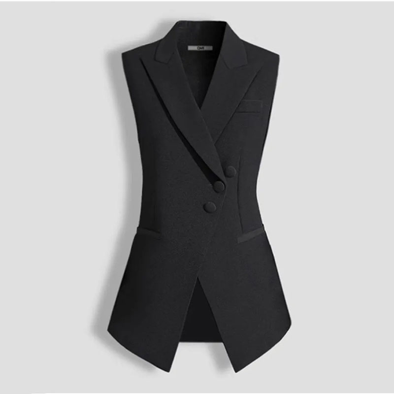 Costume gilet femme gilet veste 2025 printemps automne nouveaux hauts sans manches haut de gamme taille mince tempérament gilets femme pardessus