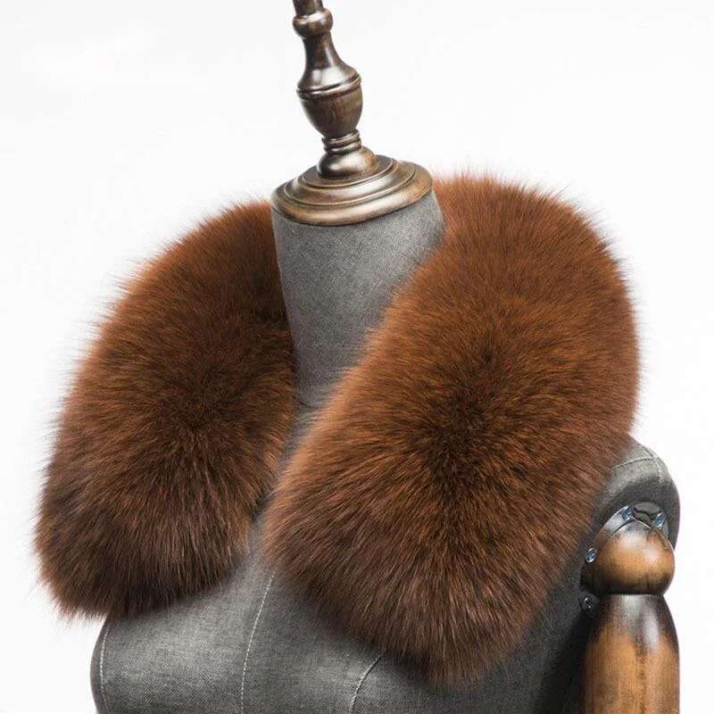 Hiver naturel fourrure de renard écharpe col carré pour hommes foulards courts cou chaud épais foulards réel fourrure de renard châle mâle manteau décorer