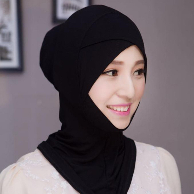 Foulard de tête en coton pour femmes musulmanes, sous-écharpe, hijab commandé, turban, enveloppement de sauna, casquette, châle, écharpe Islam, bande de sauna intérieure, bonnet