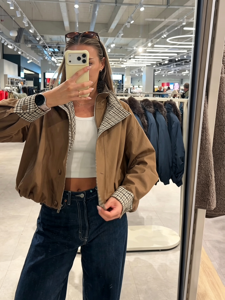 Manteau décontracté patchwork pour femme, élégant, à manches longues, col montant, plissé, vêtement d'extérieur féminin, mode automne-hiver 2026, streetwear pour femme