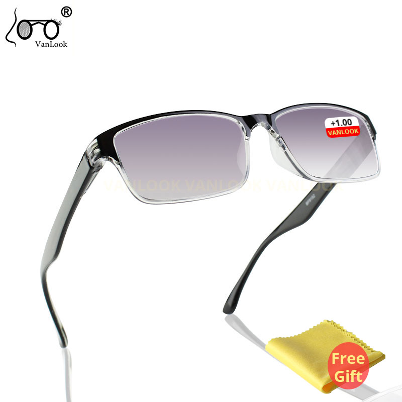 Lunettes de lecture pour hommes, verres gris dégradés, verres Anti UV400, verres rétro + 1 + 1.25 + 1.75 2 2.25 2.75 3.25
