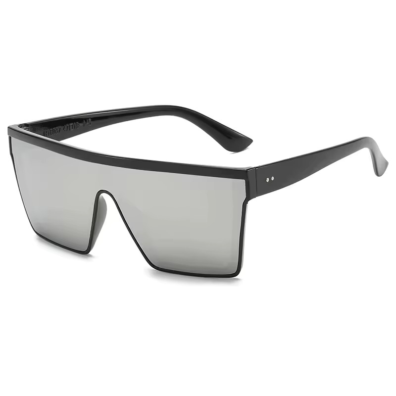 Lunettes de soleil carrées pour hommes et femmes, tendance mode vintage, protection UV, noir argenté, lunettes de soleil cool, montures pour hommes et femmes 2026