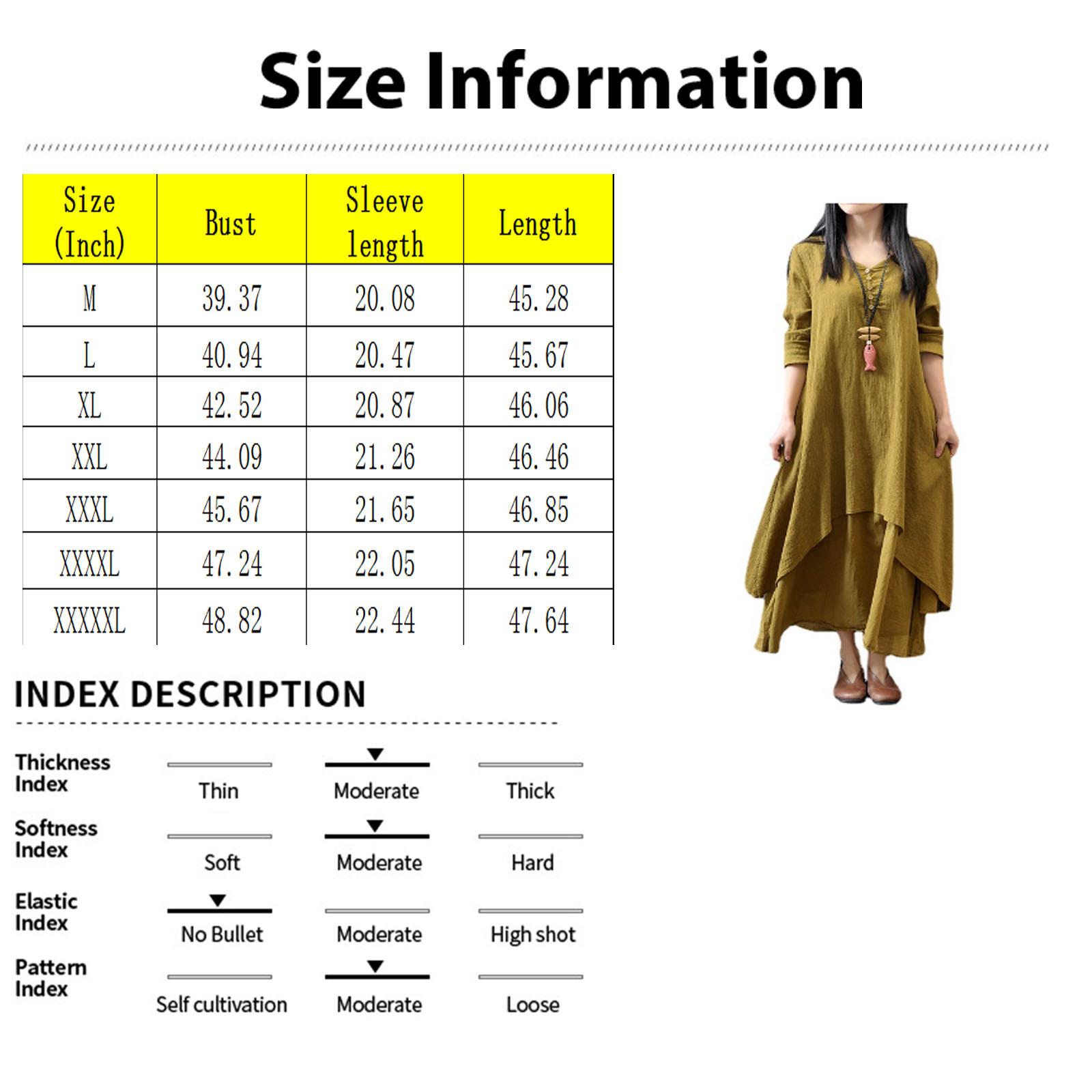 Robe longue en coton pour femmes, décontractée, à la mode, avec boutons, couleur unie, pour documents