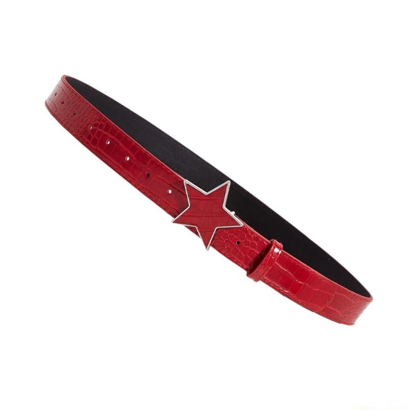 Ceinture en PU ornée avec fermoir étoile, tendance, pour 31BF