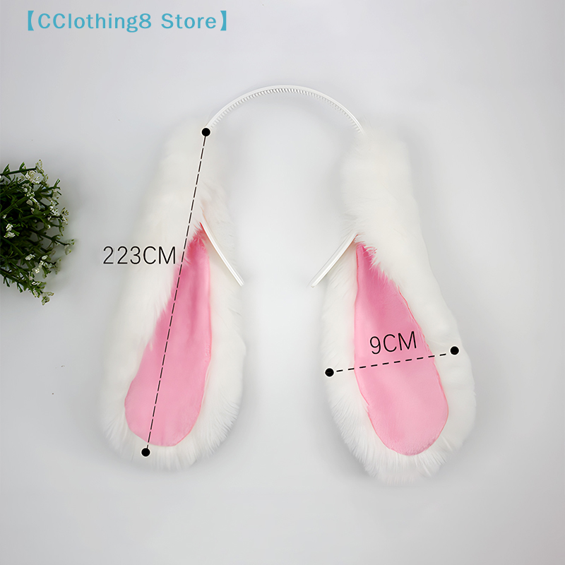 Serre-tête en peluche avec oreilles de lapin mignonnes, accessoires de coiffure pour costume de cosplay, pour adultes, pour fête【AliS8】