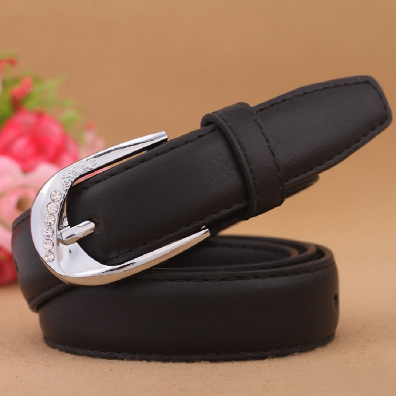 Ceinture de pantalon en cuir PU pour femmes, solide, Vintage, boucle ardillon, tendance, blanche, mode, haute qualité, T067