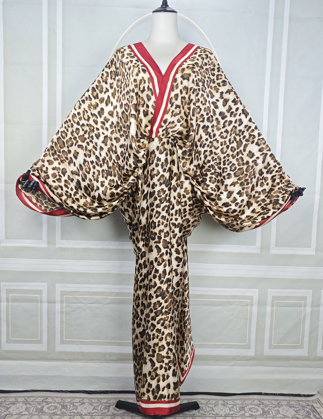 Robe maxi à fleurs style bohème pour femmes musulmanes, caftan à col V, vêtements africains surdimensionnés pour Ramadan Abaya, Bahreïn, 2022