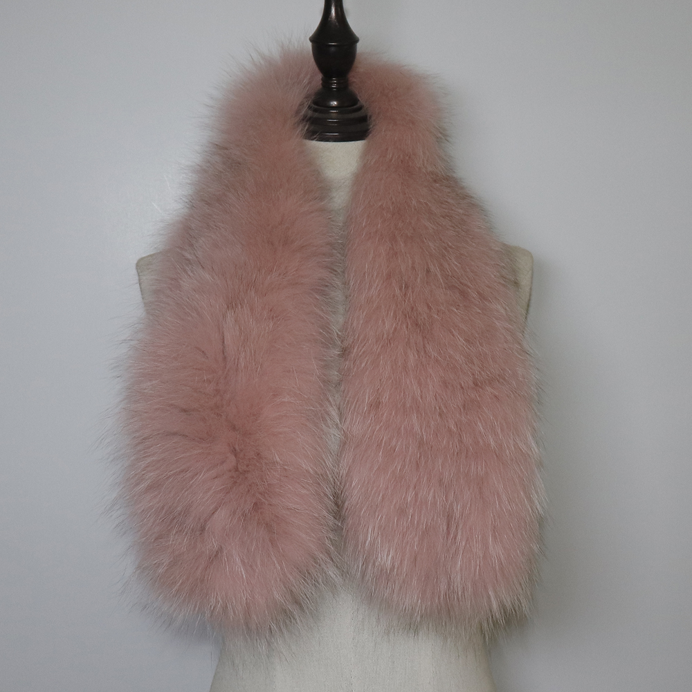 Nouveau hiver femmes tricoté véritable fourrure de renard foulards en plein air chaud dame qualité 100% véritable fourrure de renard silencieux naturel doux fourrure de renard écharpe