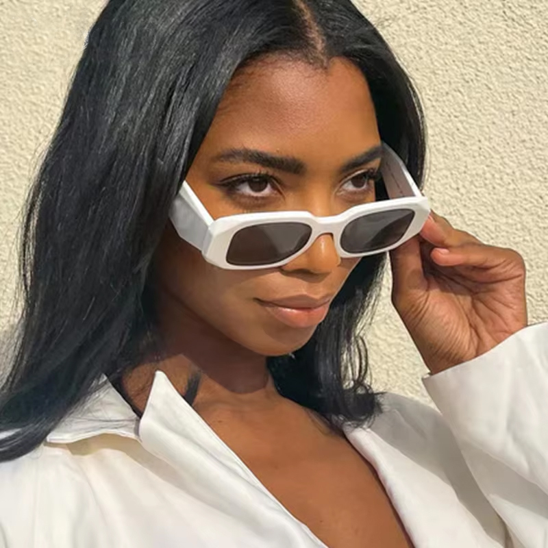 Lunettes de soleil carrées vintage pour femmes, petite marque blanche, lunettes de soleil pour dames, nuances de sites, dernière mode, 2021