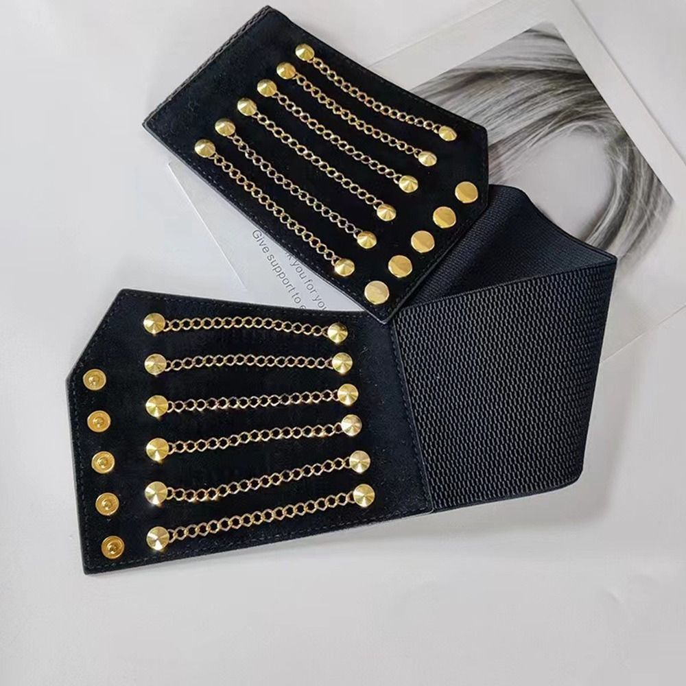Ceinture Large pour Femme, Corset Slim, Cummerbunds, artificiel astique, Environnement Rivet, Manteau Femme, Ceinture Haute, Accessoires Mode, 10cm