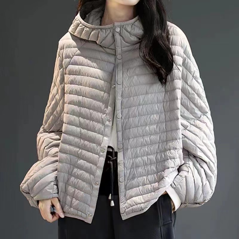 Nouvelle Veste Automne-Hiver 2026 pour Femme – Manteau Léger à Capuche en Coton Rembourré, Parka Décontractée et Chaude pour Femme