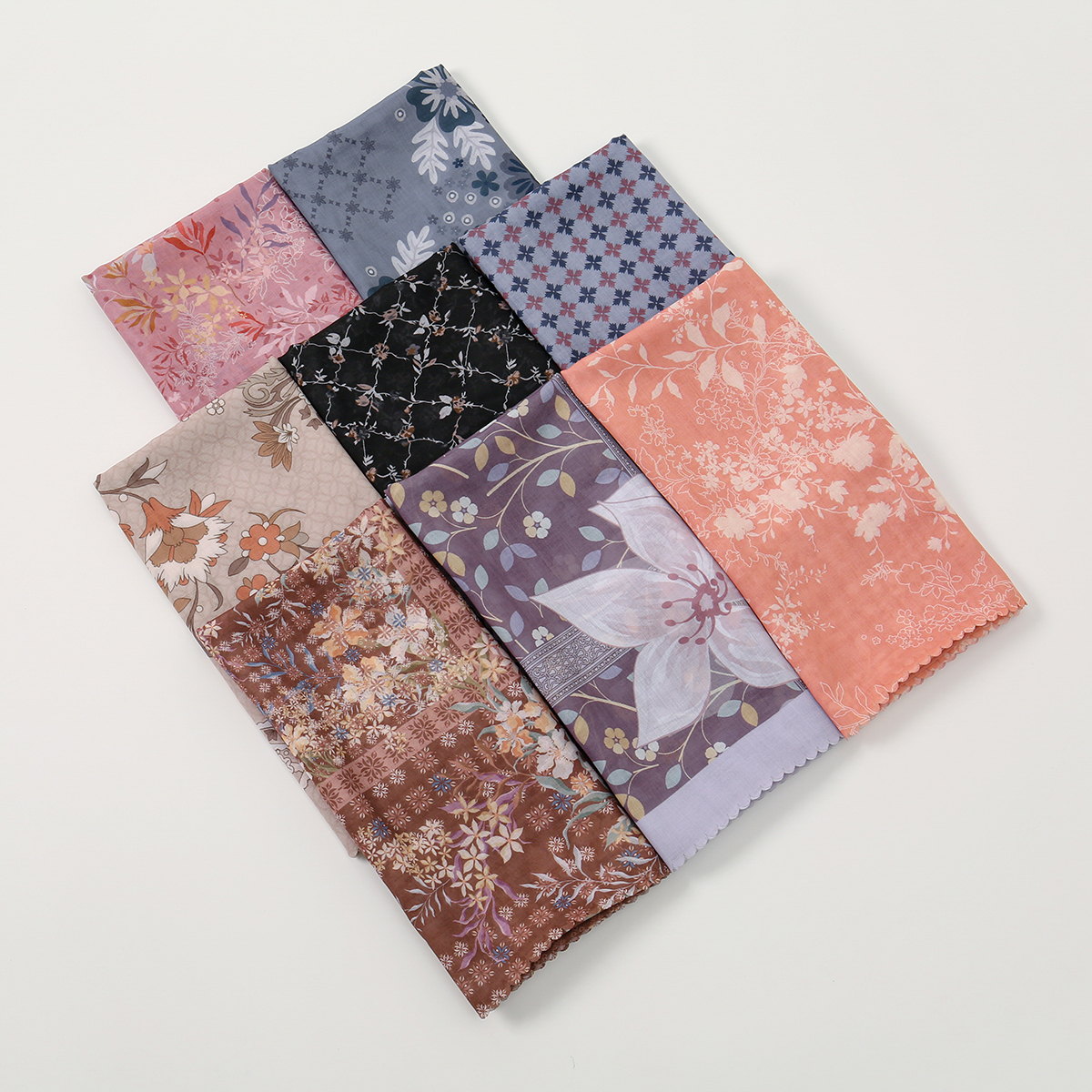 110*110 cm imprimé fleuri Voile écharpe femmes musulmanes Hijabs châle foulard foulard foulards bandeau Bandanas bandeau bandeaux