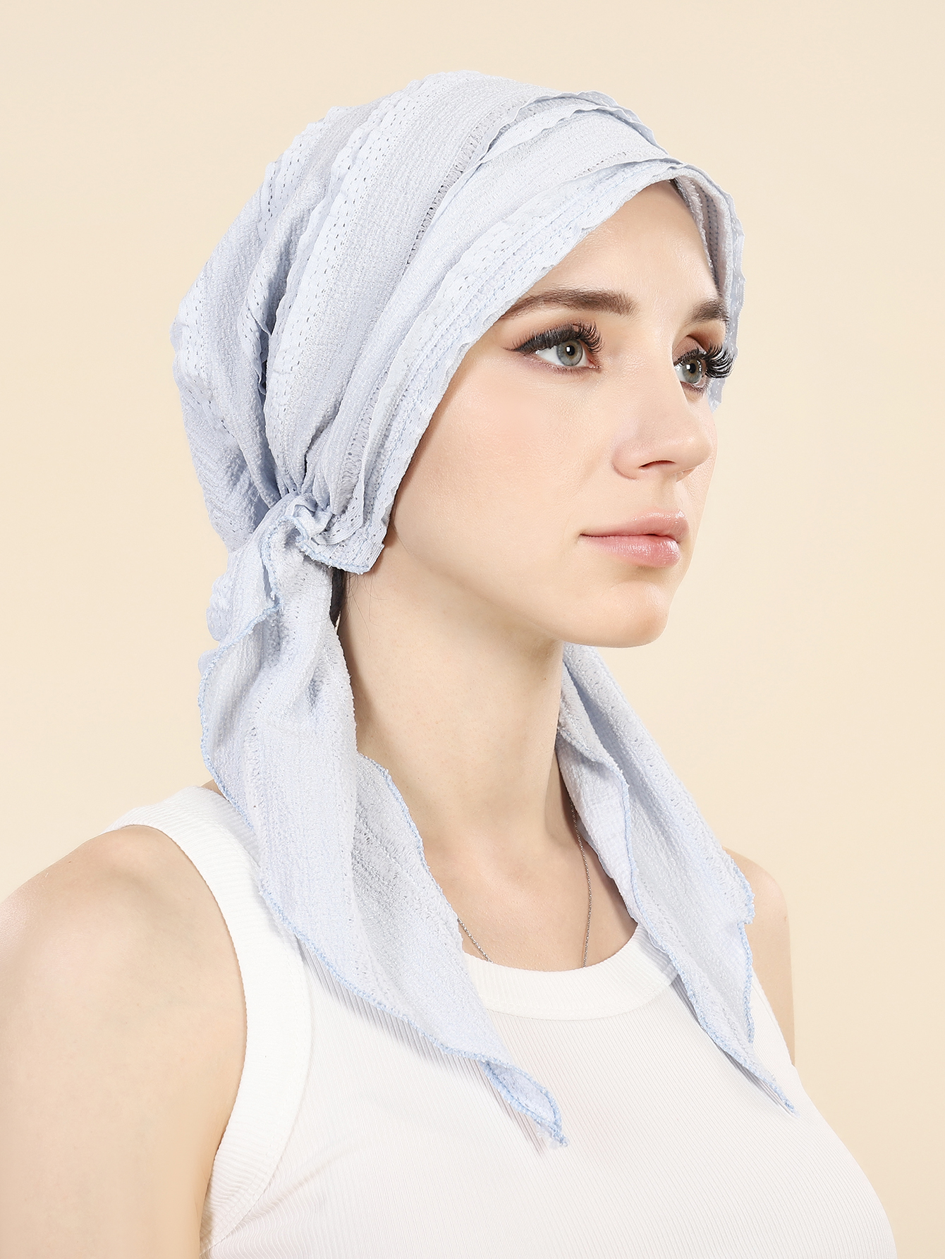 Chapeaux Hijab Turban de couleur unie pour Ramadan, enveloppes de tête à longue queue, chapeaux musulmans élastiques doux, casquette de chimio respirante pour femmes et filles