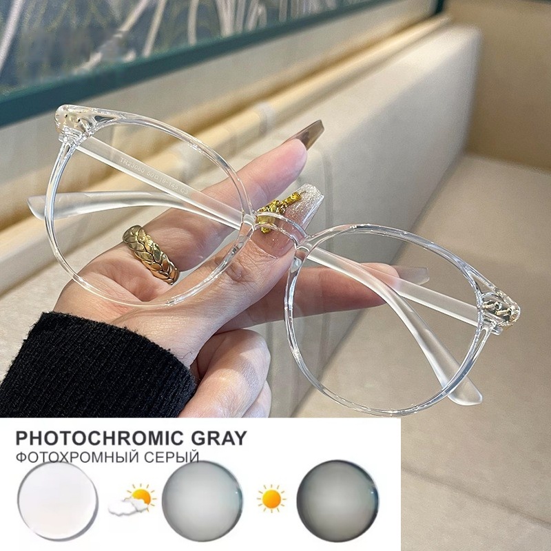 Lunettes Légères Résistantes Noires à la Mode pour Homme et Femme, Monture Unie, avec Option, 0 ~-6.0