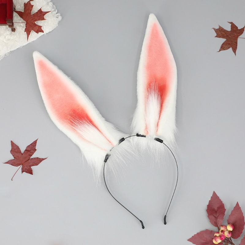 Bandeau de douche oreilles de lapin pour femmes, bandeau de sauna, cerceau de cheveux, lavage du visage, grandes oreilles de lapin, peluche, Halloween, étudiants