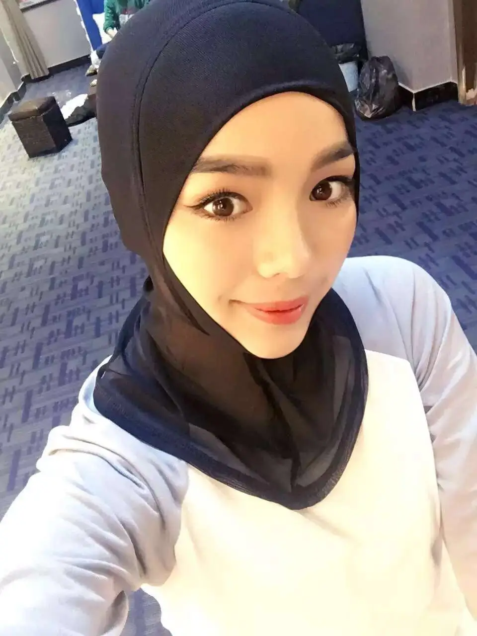 Sous-foulard musulman Ninja, été, super gaze, HAWEI, rond, croisé, femme, doux, respirant, bonnet islamique