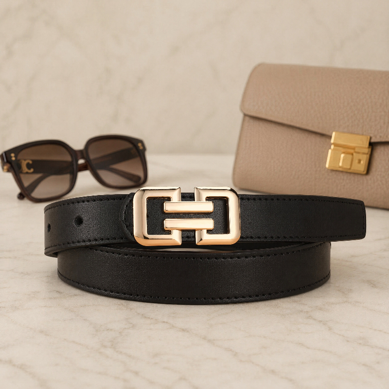 Ceinture colorée pour femmes, simple et polyvalente, pour jupes et pantalons à jambes larges, ceinture en PU, ceinture à boucle lisse tendance pour femmes