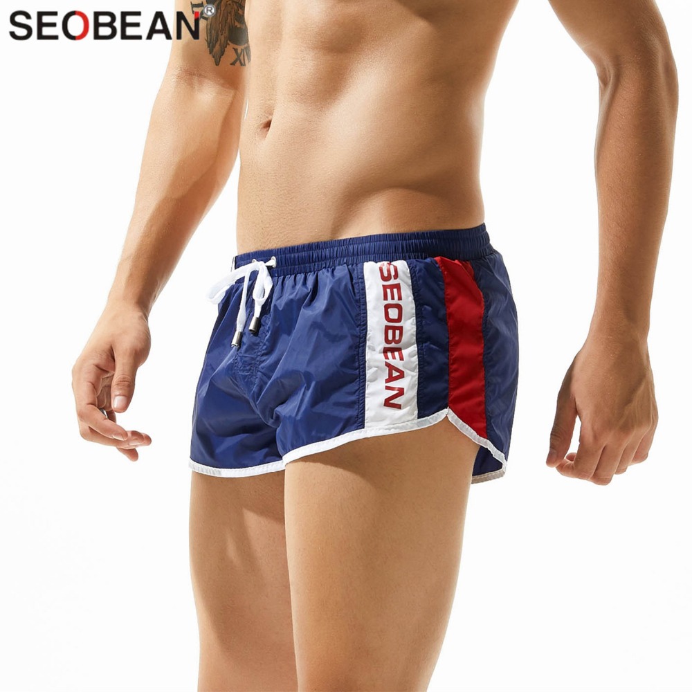SEOBEAN Shorts hommes Shorts de plage tissus en Nylon à séchage rapide hommes conseil Shorts Homme Style décontracté ample Joggers Shorts