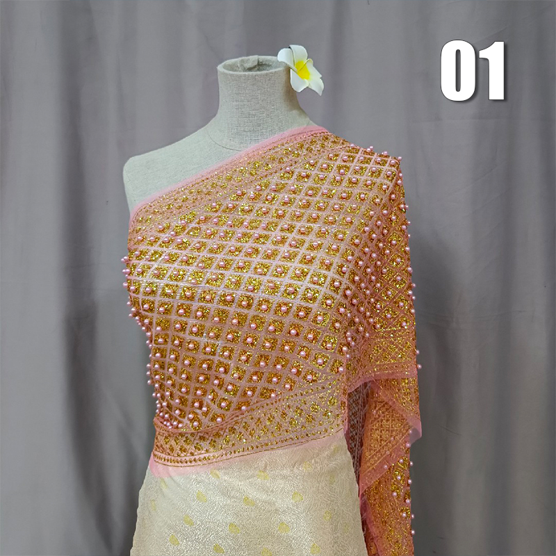 Femmes Style ethnique perles brillantes dentelle Shaw écharpe Wrap Cape maille courte couverture hauts danse châle plage vacances paillettes haussement d'épaules