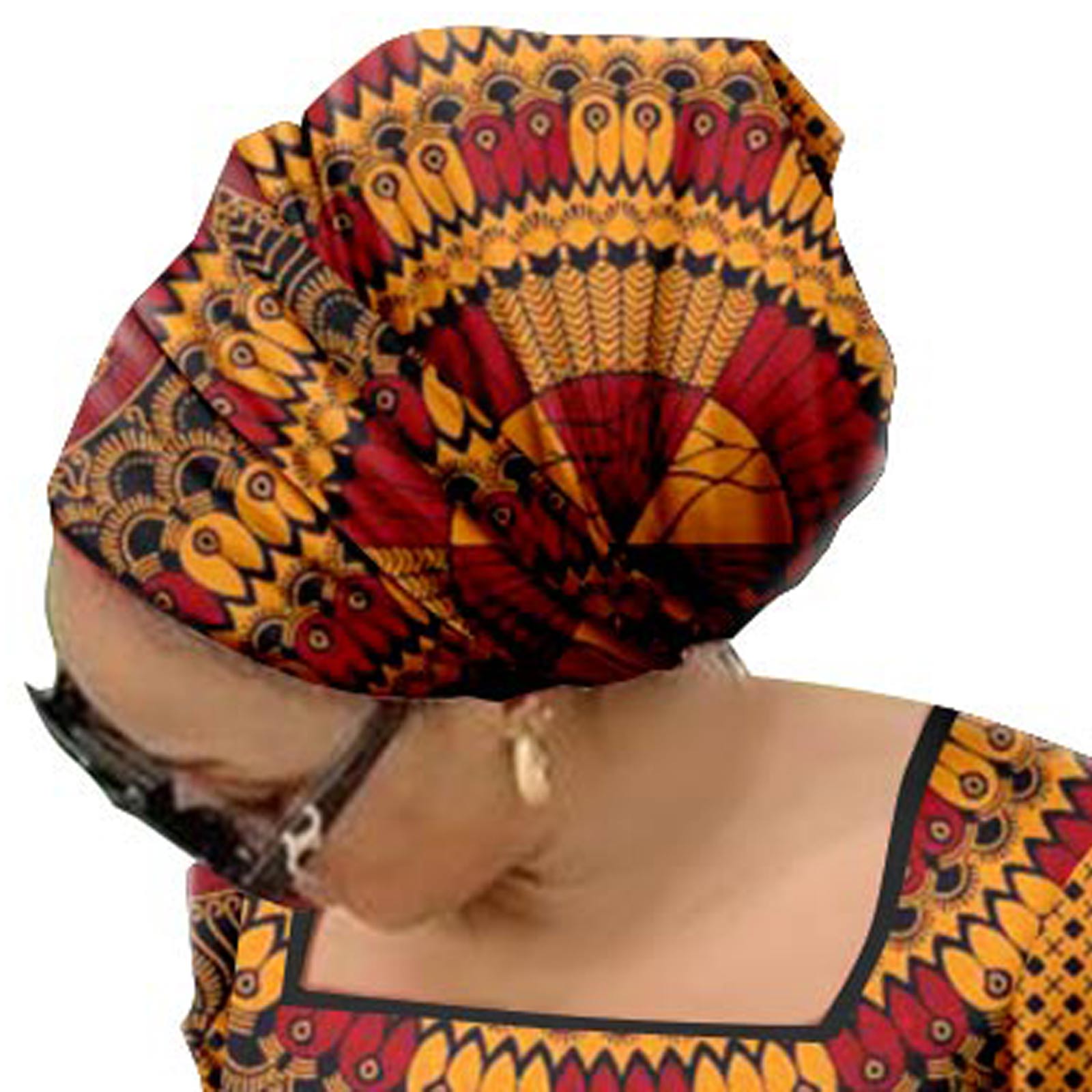 Foulard africain pour femmes, accessoire d'été traditionnel Dashiki imprimé assorti, Turban Bazin Riche, Date Shopping décontracté