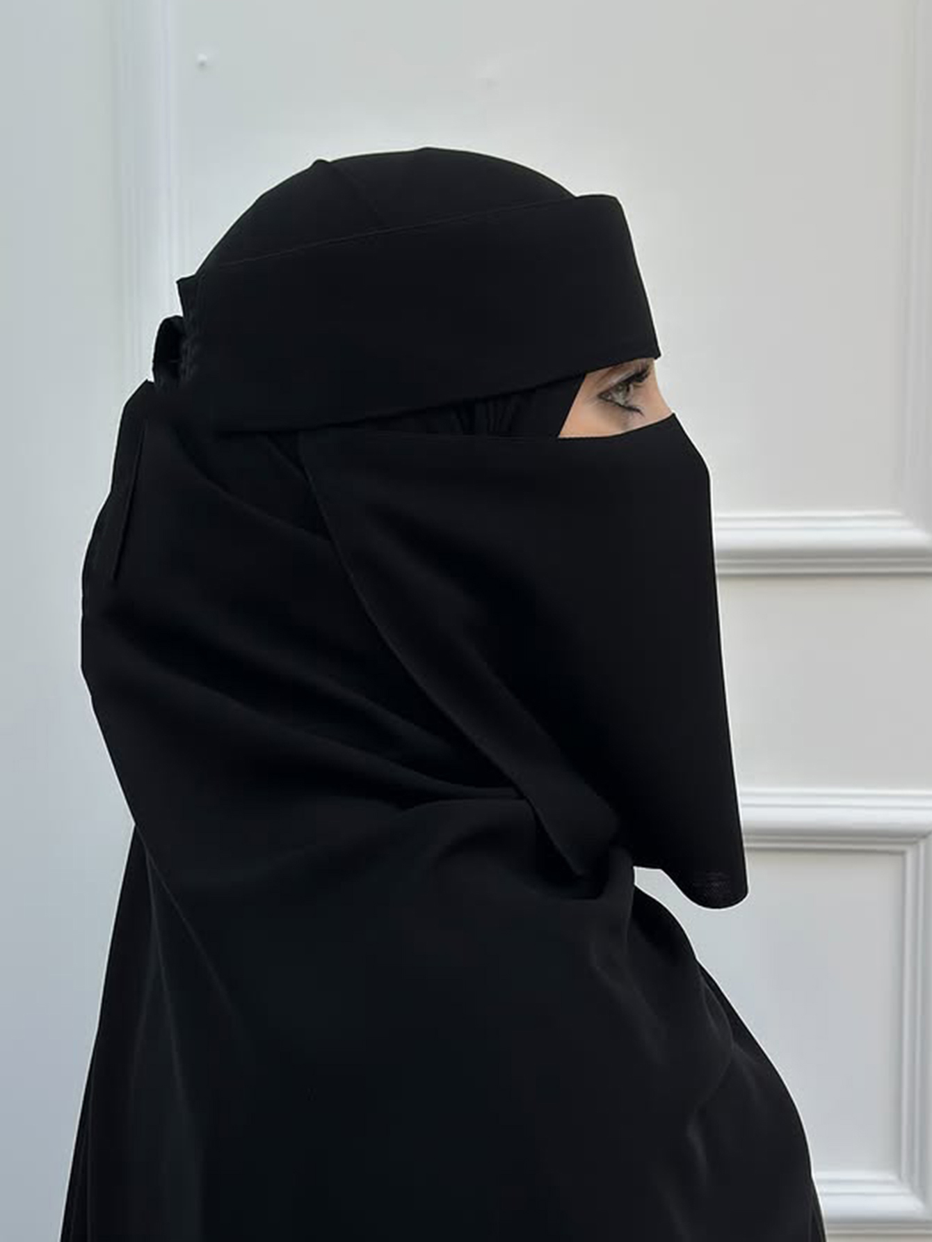 Niqab court pincement oeil respirant Nida Eid Ramadan gros femmes musulmanes Hijab saoudien visage couverture voile Niqab