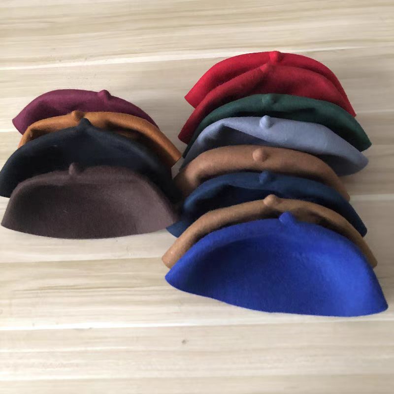 100% laine béret casquettes prière musulmane travail quotidien chapeaux bande danse feutre chapeau hommes noir marron africain Hijab Kufi casquette élégante