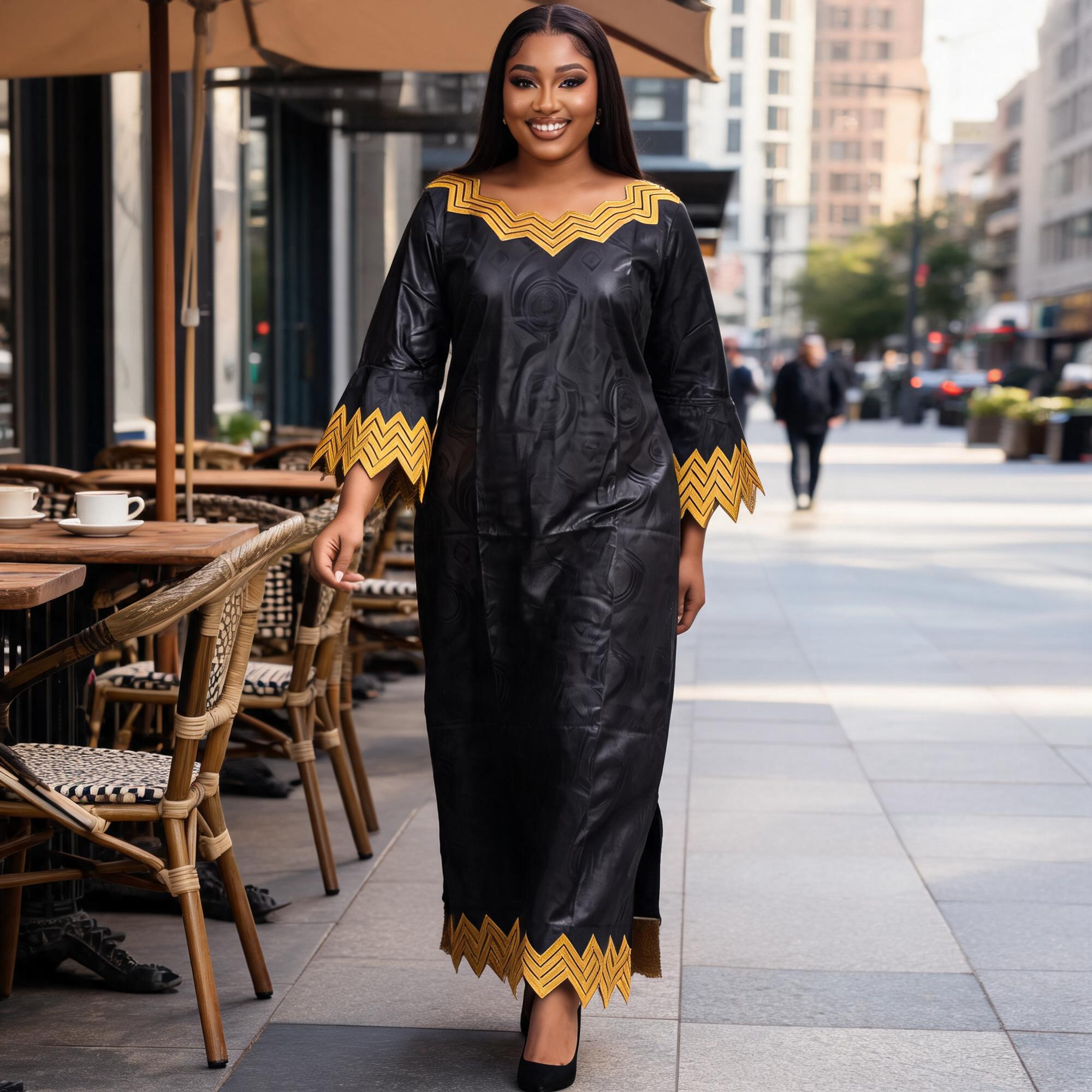 Robes africaines pour femmes grande taille, robe longue en bazin riche avec broderie et écharpe