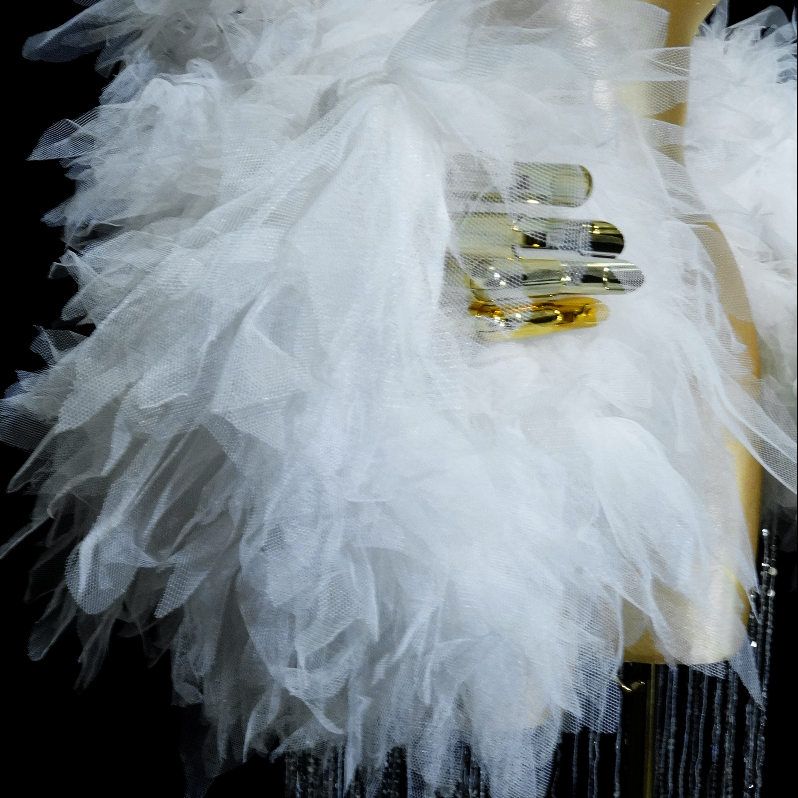 Manteau en dentelle blanche transparente à franges pour femme, élégant, pour bal de promo, tenue de scène pour chanteuse, soirée, anniversaire, boîte de nuit