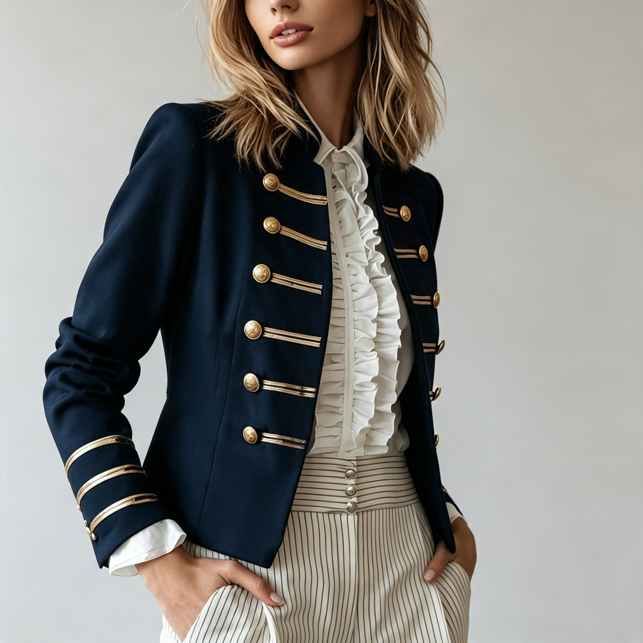 Manteau de veste à manches longues pour femmes, mode européenne et américaine, manteau élégant à Double boutonnage, vêtements d'extérieur pour femmes, hauts de printemps
