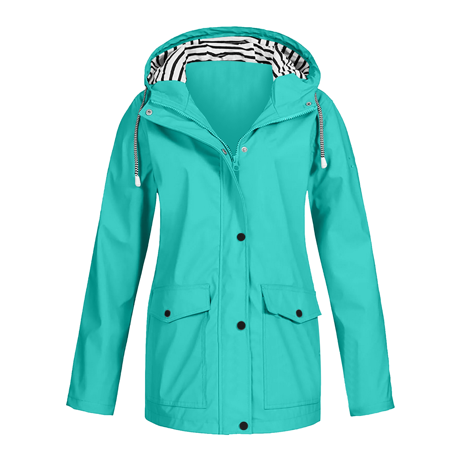 Veste de pluie pour femmes de grande taille, automne hiver, manches longues, capuche, manteaux légers, coupe-vent, softshell pour femmes