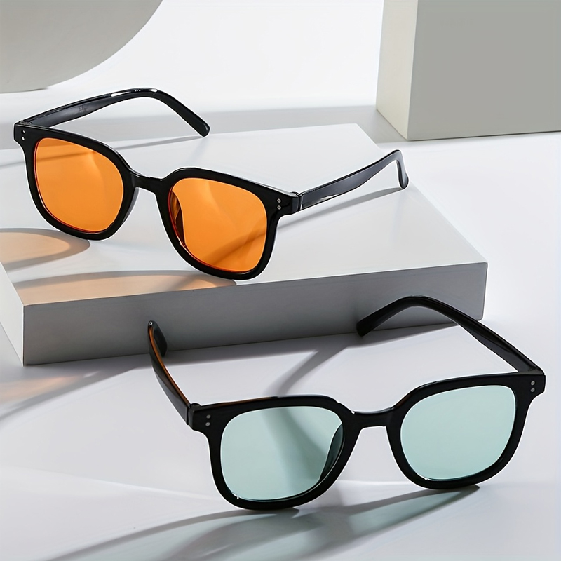 2 styles disponibles : lunettes de soleil classiques à monture noire – unisexe, verres polarisés ou miroir bleu, protection UV400 pour la conduite
