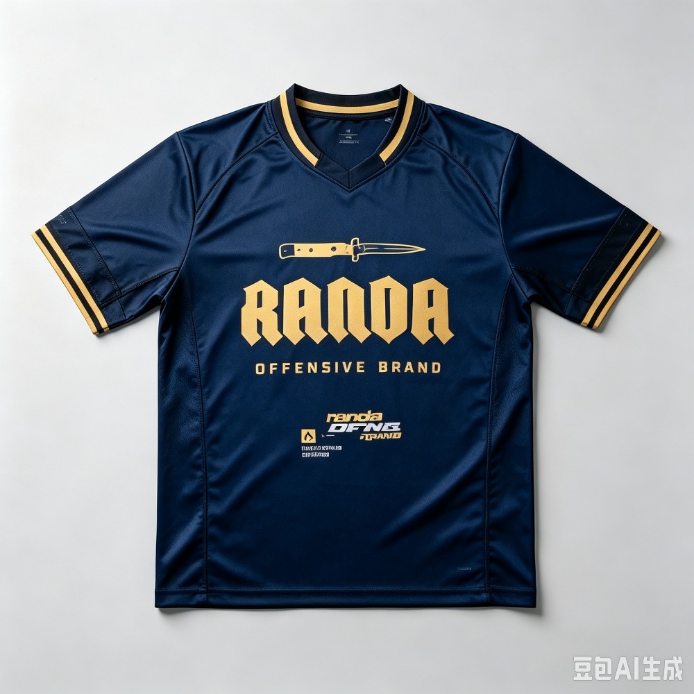 Maillot de football Hip Hop RANDA OFFENSIVE, T-shirt imprimé graphique, col en V, manches courtes, streetwear, t-shirt en maille sportive, hauts décontractés unisexe