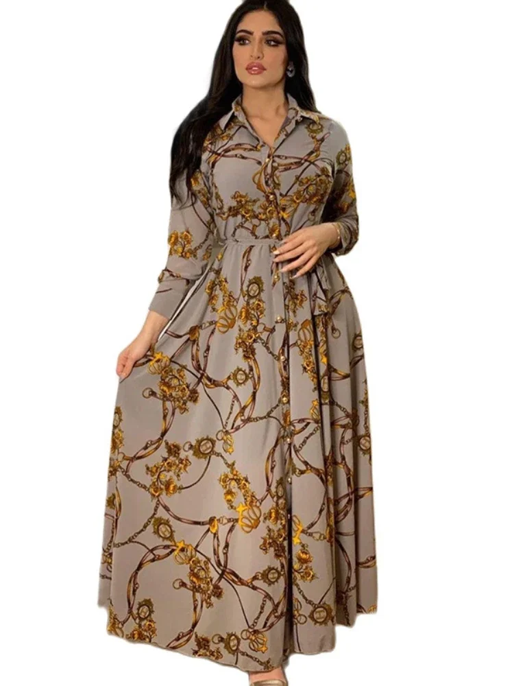 Robe Abaya musulmane pour femmes, chemise imprimée Ramadan, robes d'automne Turquie islamique, robe éducative élégante Inde marocaine, caftan arabe 2025