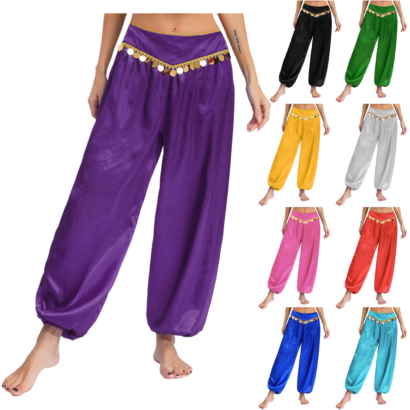 Femmes inde princesse danse du ventre sarouel Oriental indien fille danse Performance Costume scène Halloween arabe Dancewear
