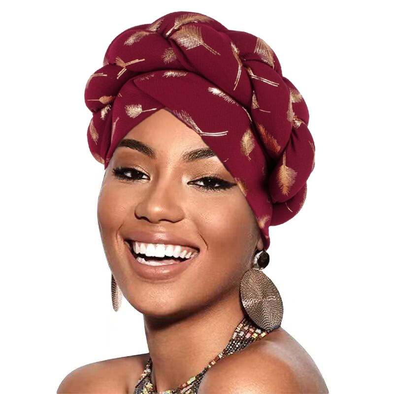 Turban Africain pour Femme, Cravate de Sauna, Chapeaux Africains Solides, Couvre-Chef pour ixde Mariage, Tenues de Soirée, Hijab, Mode d'Été et d'Automne