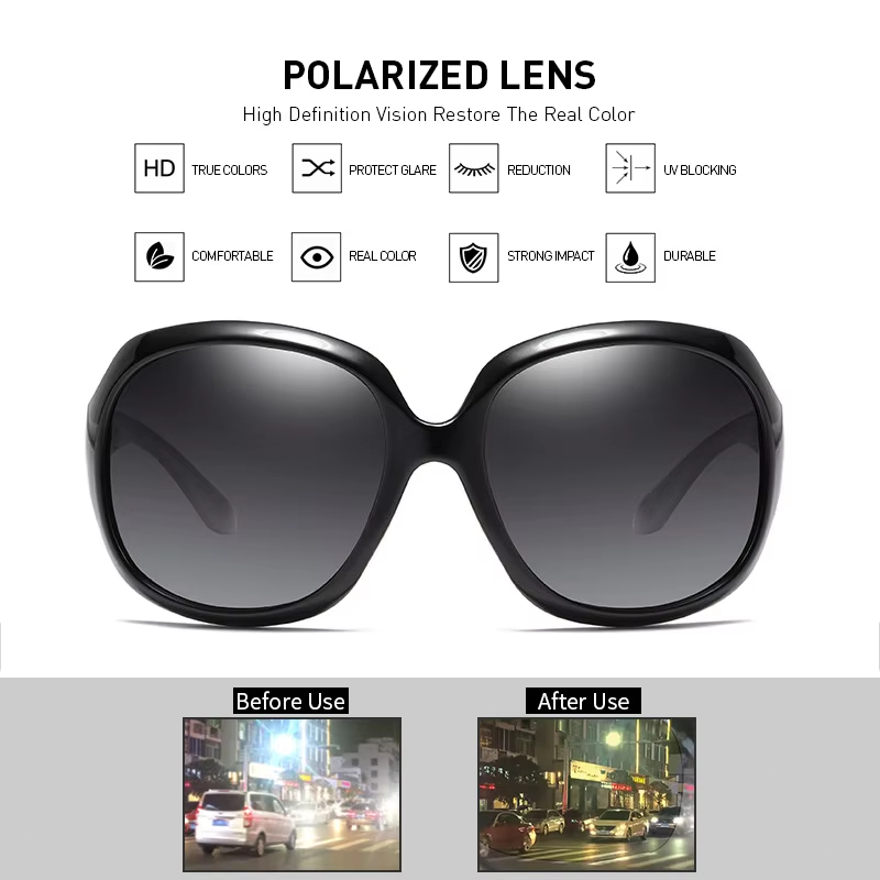 Lunettes de soleil pour femmes et hommes, style classique rétro vintage, surdimensionnées, lunettes de mode, verres ronds pour la conduite