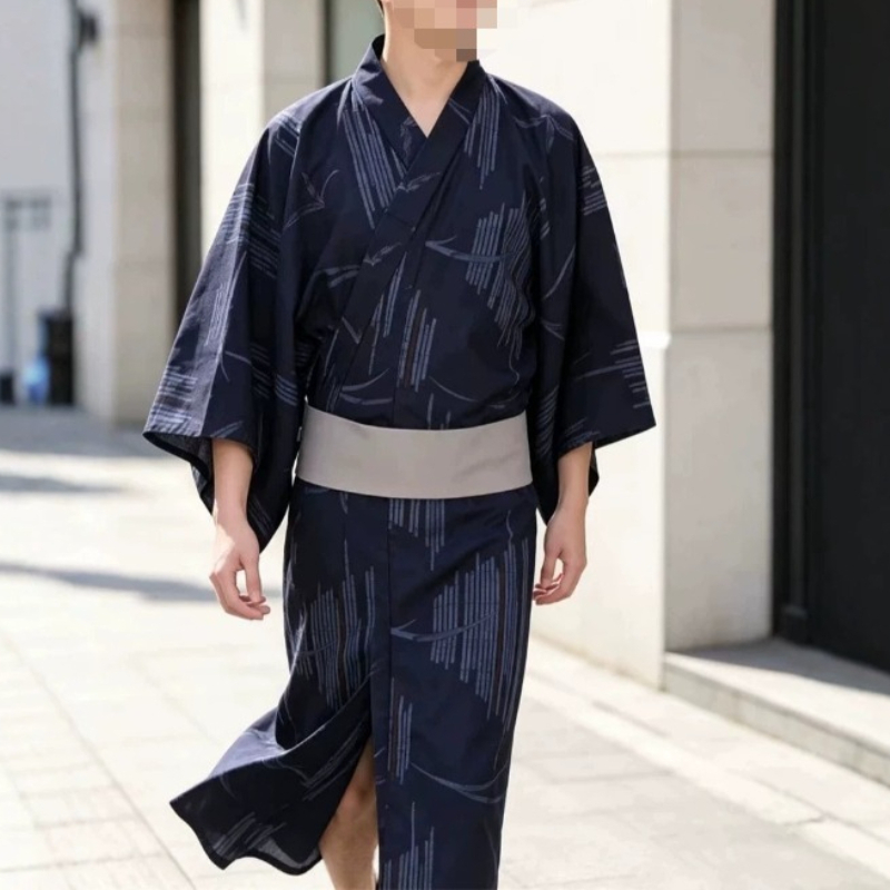 Robe kimono Yukata japonaise pour hommes, vêtements de style samouraï, adaptés aux séances en studio photo, aux jeux thématiques et aux jeux de rôle en soirée
