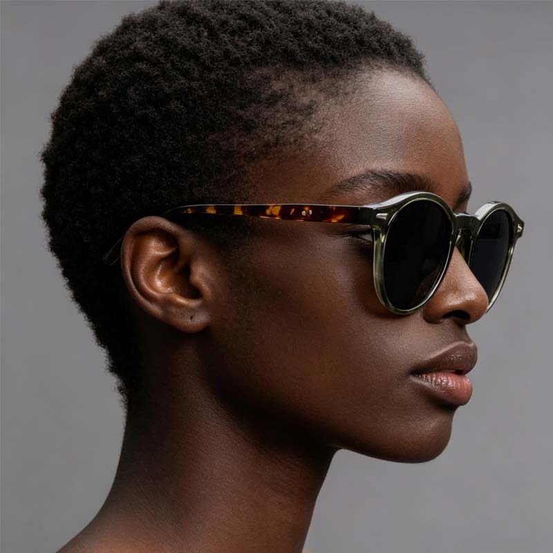 Nouvelles Lunettes de Soleil Rondes Vintage pour Femmes et Hommes, Lunettes de Soleil Circulaires de Marque, Lunettes Ovales pour Hommes et Femmes