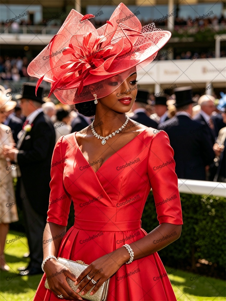 Grand fascinateur vert en maille pour femmes, chapeau de mariage, chapeau de cérémonie, chapeau Royal Ascot, coiffe de mariée Kentucky