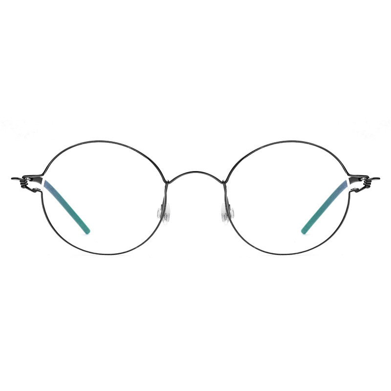 Danemark marque Reproduction β titane alliage cadre sans vis conception femmes hommes lunettes rondes ovale millionnaire lunettes de coréen