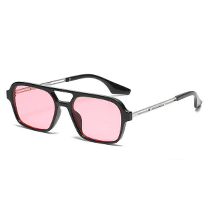 Double pont carré cadre lunettes de soleil mode nouveau rétro oeil de chat lunettes de soleil marque Design UV400 nuances lunettes femmes femme
