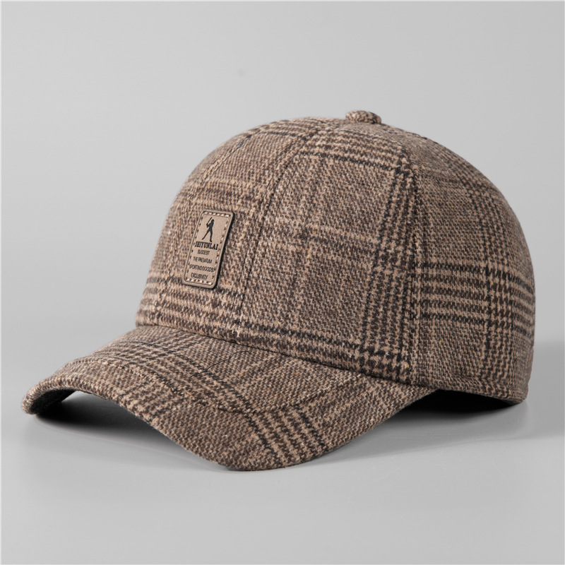 Casquette de baseball d'hiver chaude avec oreillettes pour hommes, casquette épaisse d'automne pour cadeaux