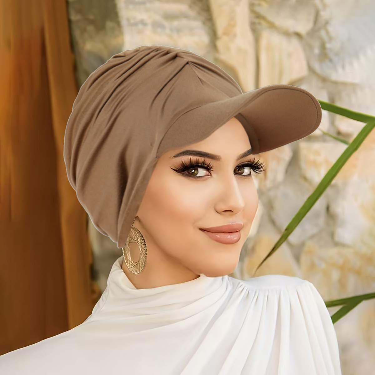 Nouveau chapeau à large bord pour femmes musulman Turban casquette multicolore pull Bonnet voyage bonnets chapeau de soleil perte de cheveux mode