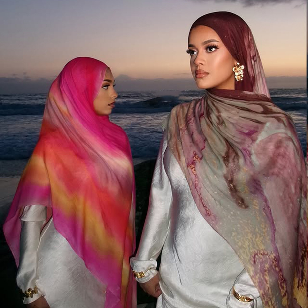 Hijab imprimé de qualité supérieure, doux et respirant, pour femmes musulmanes, châles et écharpes en coton, viscose et modal.